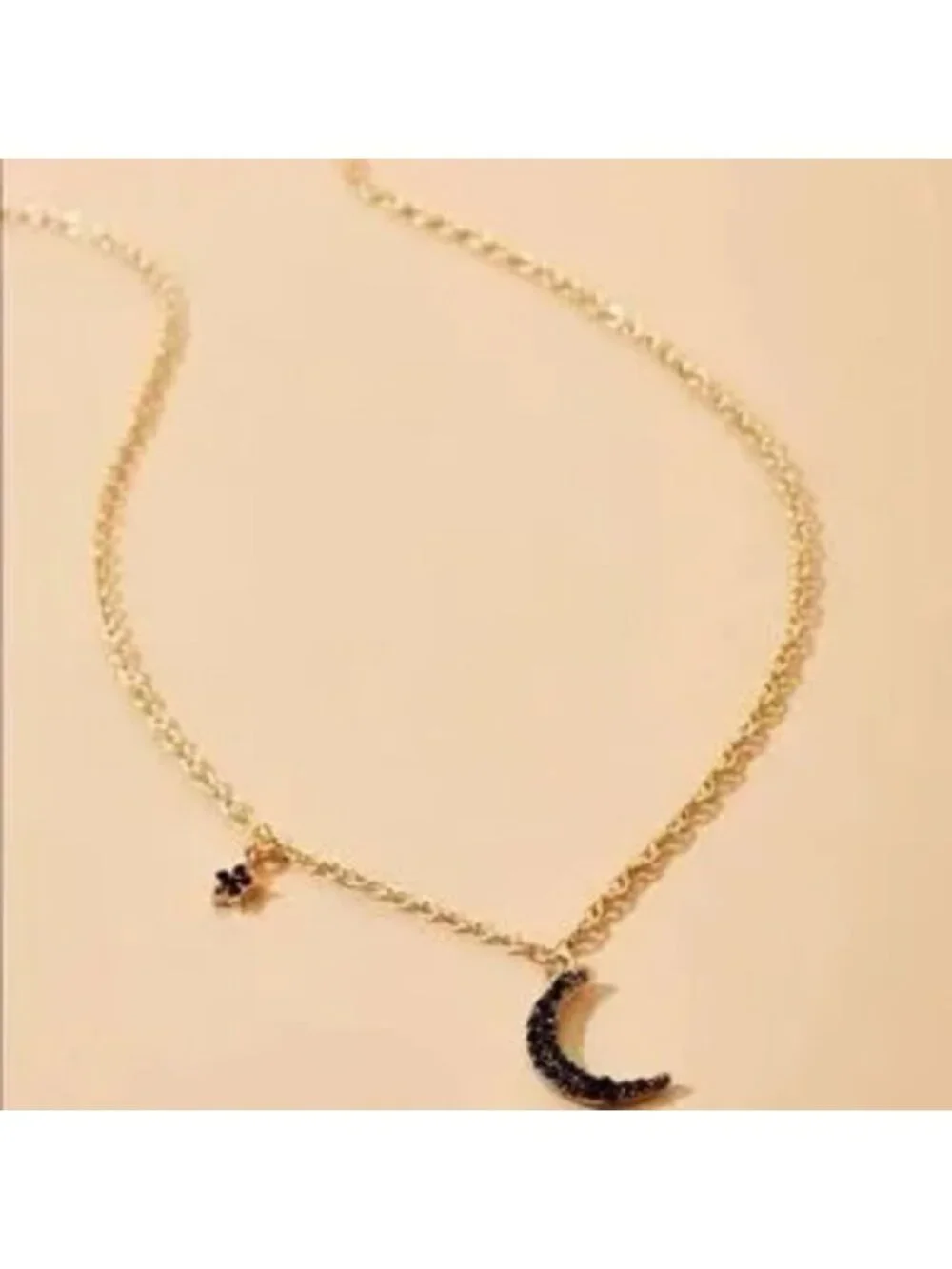Gold Crystal Moon Charm Waist Chain